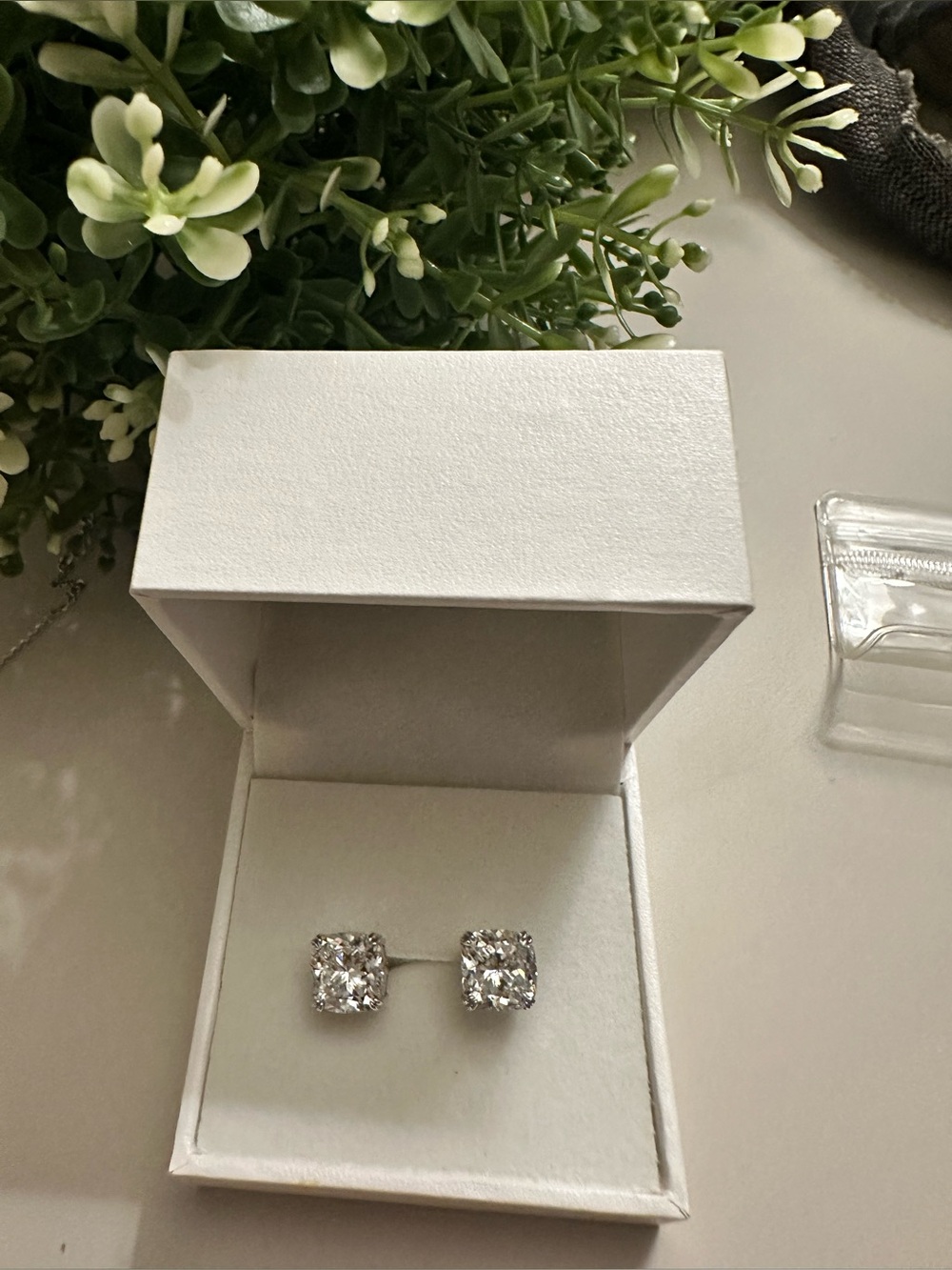 Maxine Square Cushion Stud Earrings